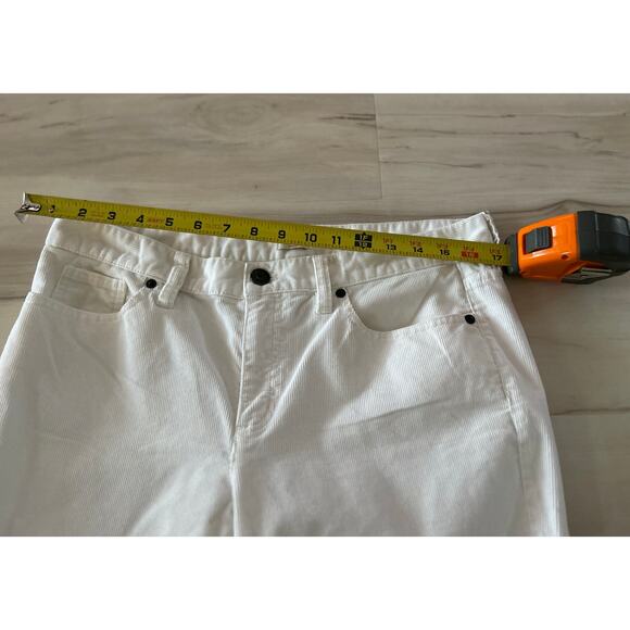 J.Crew Stretch White Corduroy Pants Women 31 Slim Fit Ankle Casual Preppy - Picture 3 of 9